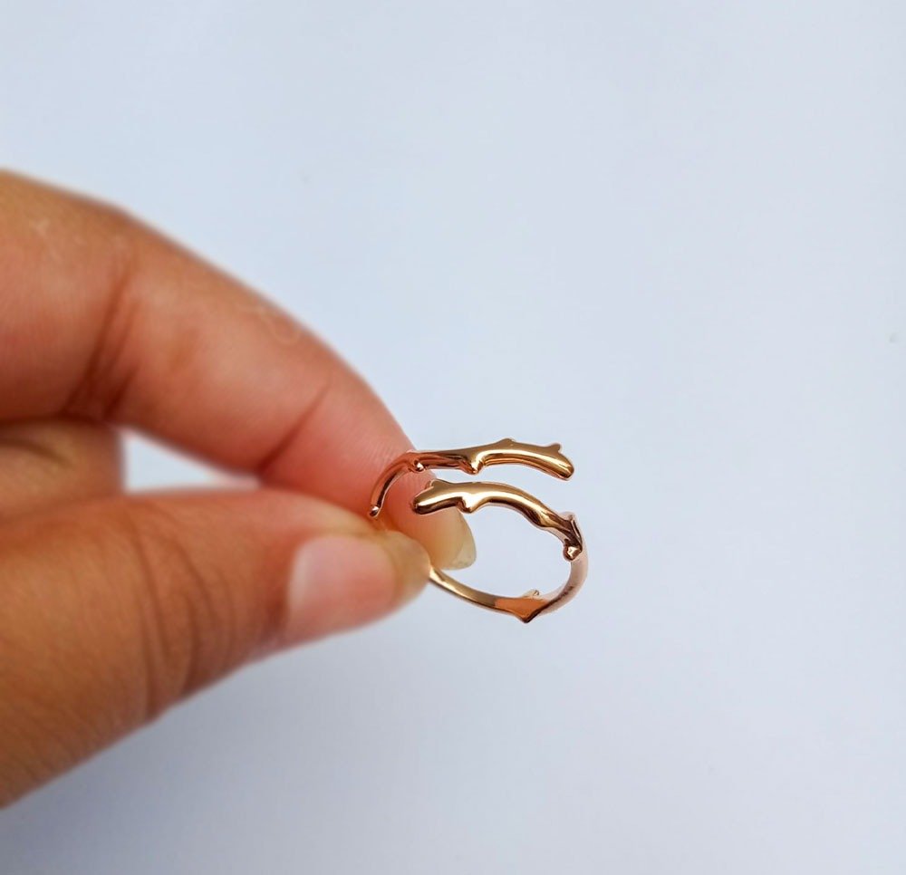 Gold Branch Ring